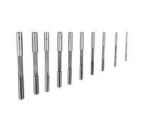 Zunate 10Pcs HSS Straight Shank Reamer Set 3-12mm | High Speed Steel, Precision Sizing Kit, Bore Finishing Tool, Industrial Workshop