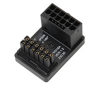 Zunate 12V 600W GPU PCIe Connector, 16 Pin to 16 Pin PCIe Adapter, U Turn 180 Degree Angle GPU Power Adapter Board for Desktop Computer (PH316 Black)