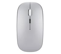 Zunate 2.4G Portable Wireless Optical Mouse with USB Nano Receiver for Notebook,PC,Laptop,Computer,7 Colorful Light, 4 Buttons,3 Level DPI Up to 1600 DPI, Built in 500mAh Lithium Battery (Silver)