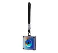 Zunate 2.76Inch Mini CD Keychain Player Pendant LED Light | Retro Music Charm, Acrylic Ornament, Built In Battery, Type C Charging