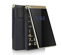 Zunate 2.8in Unlocked Senior Flip Cell Phone, 2G Easy-to-Use Classic Flip Mobile Phone with SOS Button, LED Flashlight, Big Font & High Volume