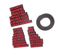 Zunate 23 Pcs Magnetic Toolbox Label Set, Pre Printed Tool Chest Labels with Magnetic Tape for Workshop, Garage, Site Organization