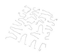 Zunate 24-Piece Metal Headlight Bulb Clips For H1 H3 H4 H7 | Universal Spring Retaining Clamps For Headlamp Bulb Fixing