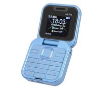 Zunate 2G Mini Flip Mobile Phone, Foldable Cell Phone 2 SIM Card Slots, 1.77 Small Display, Unlocked Flip Phone Supports FM Radio, Quick Dial, Vibration (Blue)