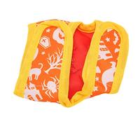 Zunate 2Pcs Rabbit Vest Harness Leash Set Halloween Pumpkin (L) | Adjustable Cotton Blend, Breathable Pet Costume, Secure Outdoor Walking Control, Cute Small Animal Gear