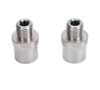 Zunate 2Pcs Steel Bike Pedal Adapter 1/2 to 9/16 | Rust Resistant, Precision Fit, Quick Setup, Universal Compatibility, Polished Finish