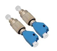 Zunate 2Pcs Visual Fault Locator Fiber Adapter, Fiber Optic Connector, FC Male to LC Female SM 9/125 Hybrid Optical Fiber Convertor Adapter Compatible with Visual Fault Locator