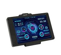 Zunate 3.5in IPS USB Mini Screen, AIDA64 PC CPU RAM Data Temperature Monitor with 4 Pin Mainboard Cable, 360 Degree Rotation PC Sensor Panel Display