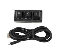 Zunate 3 Key Mini Keypad, Red Switch Hot Swappable Colorful Backlight Mechanical Gaming Macro Keyboard Customized Programmable OSU Keypad,for PC Gaming Office Work