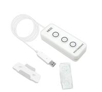 Zunate 3 Key USB Programming Keypad, Wired Multifunction Keyboard Gaming Office with Braille Dots Design Cut Copy Paste Macro Pad with 2 Meters USB Cable for More Key Combination (HK33UW White)