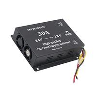 Zunate 30A 60A 24V to 12V Converter | Non-Isolated DC DC Regulator with Dual Fans, Overload Short Circuit Reverse Polarity Protection for Active Heat Dissipation (50A)