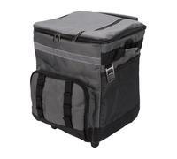 Zunate 43L Collapsible Rolling Cooler with Wheels and Telescopic Handle, High Capacity Portable Insulated Camping Fridge, Foldable Cooler for Beach Picnic Travel