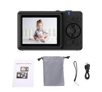 Zunate 4K Digital Camera, 48MP Compact Vlog Dual Screen Video Camera with 18X Zoom 2.4 Inch Display for Portable Travel Photography (Black)