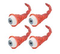Zunate 4PCS Scary Eyeball Props for Prank Lovers Party Haunted | Horror Costume Decor, Foldable Fake Eyes, Bloody Socket Look, Thriller Party Practical Jokes