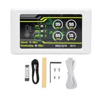 Zunate 5 Inch Secondary Display, Computer Sensor Panel for CPU GPU Memory Frame Rate Monitoring with USB C Connection, Custom Themes, for Wins 10 11 (White)