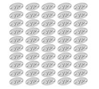 Zunate 50pcs 15mm Double Hole Oval Bracelets Labels Matte Silver Metal Pendant Tags for Jewelry Making DIY Handmade Accessories, Stamping Blanks with Polished Surface