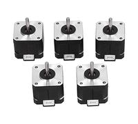 Zunate 5Pcs Stepper Motor,Metal High Accuracy Stable Output Uniform Speed Lower Noise Three Dimensional Printer Motor (XH-2.54 wire head (2 white))