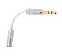 Zunate 6.35mm Male to 4.4mm Female Connector Headphone Adapter Cable, Silver Plated Copper with Gold Plated Connectors for Sound Devices, Compatible with MPAMP1 and DAC X6