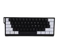 Zunate 60% Wired Keyboard, 61 Keys RGB Backlit Mechanical Feel Portable Computer Keyboard with Ergonomic Keycaps, for Gaming Work Multitasking OS X IOS (Black White)