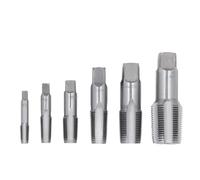 Zunate 6Pcs NPT Pipe Tap Set 1in-1/8in Carbon Steel | Thread Tapping Tool Kit for PVC Pipe Plumbing Re-Threading Repair