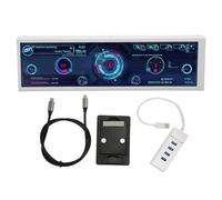 Zunate 8.8in PC Temp Monitor with IPS Mini Secondary Screen, USB C PC Sensor Panel Display, Support Dynamic Themes, CPU RAM HDD Data FPS Monitor, 360 Degree Auto Rotation (Without Touch)