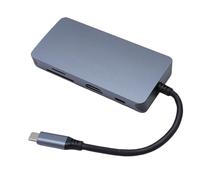 Zunate 8 in 1 Laptop Docking Station Fast Charging USB Hub with RJ45 Port for On-the-Go Users Compact and Portable