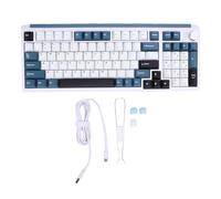 Zunate 98 Keys Mechanical Gaming Keyboard, 3 Mode BT 5.0 2.4G Wireless USB C Wired, RGB Backlit with 20 Lighting Effects, for Wins PC Laptop (Blue)