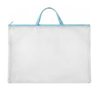 Zunate A2 Mesh Zipper File Bag Portfolio Art Supply Plastic Folder with Handle for Posters Drawings School Office Travel Storage (4 Pack)
