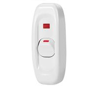 Zunate AC 10A Cord Switch with LED Light for Convenient Use in Table and Mirror Lamps (White)