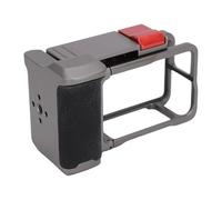 Zunate Action Camera Cage with Handle, Aluminum Alloy Shockproof Grip for Action 5 4 3 Pro, with Detachable Frame Case and Cold Shoe Mount Anti Drop Wrist Strap for Outdoor Video