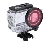 Zunate Action Camera Underwater Diving Housing Case, 196FT Protective Case Underwater Diving Shell for Go 3/Go 3S 196FT Depth with Mount Impactproof PC Shell Optical Glass Lens (With Filter)