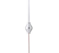 Zunate Air Tube Earpiece In Ear Headsets with Mic for IOS, Security Single Earphone Noise Isolating Wired Headset, Radiation Protection Flexible Cable Black White Tube (Transparent single ear)