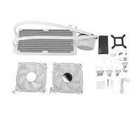 Zunate ARGB Liquid CPU Cooler, 2.2 Inch LCD Temperature Display AIO Liquid Cooler with 240mm Radiator, Support for LGA1851 1700 1200 115X 1366 2011 2066 AM5 AM4 AM3 AM3+ AM2 FM2 (White)