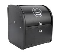 Zunate Black Double Layer Bread Storage Bin Durable Bread Container for Organizing Daily Items (Flip Top Double Layer Black)
