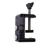 Zunate C Clamp Desk Camera Mount, Universal Movable Adjustable Table DSLR C Clamp Mount with 1/4 and 3/8 Inch Thread Holes 2.4 Inch Jaw Opening for Light Stand Rods Tripod Rail Stage