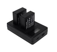 Zunate Camera Battery Charger Set, 2 Pack 1600mAh Rechargeable Batteries with Dual Slot Charger, Real Time Charging, for NP W126S, X100VI, X100V, XM5, XE5, XS10, XT30