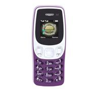 Zunate Cell Phone for Senior, Small Size Unlocked Basic Mobile Phone with Big Buttons, Loud Speaker, SOS Feature, Dual SIM Standby, for Elderly and Backup Use (Purple)