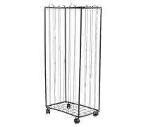 Zunate Convenient Rolling Sports Ball Storage Cart Robust Steel Frame Ball Storage Bin for Basketball Football, Mobile Organizer for Flexible Room Arrangements, Matte Black Design