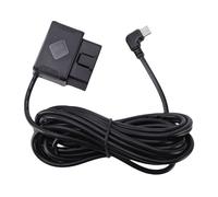 Zunate Dash Cam Hardwire Kit, OBD Power Cable 11.5ft, USB C Adapter,Digital Display Low Voltage Protection 24H Parking Mode, with ACC Mode for Dashcams GPS