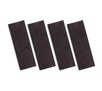 Zunate DIY Ebony Wood Timber Handle Plate Time Saving Processing for Tool Accessories 4Pcs 12x4x2.5cm