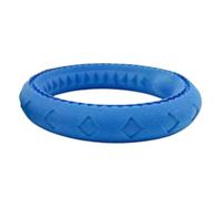 Zunate Dog Ring Toy, Soft Rubber Floating, Puppy Training Ring for Large Medium Dogs, Tug of War Flying Disc, Outdoor Fetch Interactive Chew Toy (Blue)