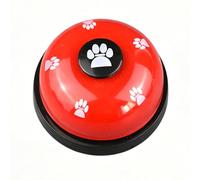 Zunate Dog Training Bell, Anti Slip Base Pet Training Bell for Potty, Round Call with Cute Claw Print, Ring to Go Outside Communication for Cats Dogs (Red and Pink)