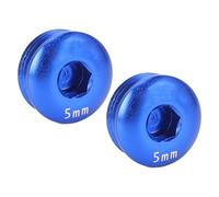 Zunate Durable M14 Thread 5MM Cycle Pedal Screw Cap - Easy to Install Cover for Cycling Enthusiasts (Blue)