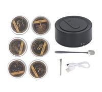 Zunate Electric Cocktail Smoker Kit, Cocktail Whiskey Smoker Kit with 6 Wood Chips, Rechargeable Battery for Whiskey Beverages, Gifts for Men Dad Him