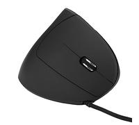 Zunate Ergonomic Vertical Gaming Mouse, 6D Optical USB Wired with 800-1200-2000-3200 DPI Adjustable, LED Backlit, Skin-Friendly Anti-Slip, Plug and Play for PC Laptop Gamer, Black (Black)