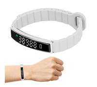 Zunate Fitness Tracker Band, Bluetooth Smart Bracelet with APP, Visualized Exercise Data, Supports Remote Photography, Call Notifications (Silver)