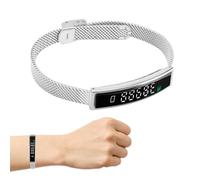 Zunate Fitness Tracker, Bluetooth 5.3 Smart Bracelet with APP, Record Consumption, Steps and Duration for Multiple Exercises, Supports Remote Photography (Silver)