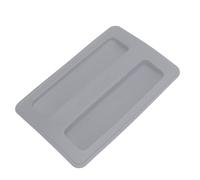 Zunate Flexible Silicone Toaster Cover 15.8x10.4x1.2cm Reusable Bread Maker Lid & Spill-Proof for Kitchen Appliances, Black (Gray)