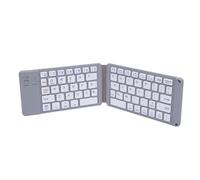 Zunate Foldable BT Keyboard for Laptop, 69 Keys Slim Quiet Folding Keyboard Rechargeable Tiny Keyboard Energy Saving Sleep Mode Portable Travel Keyboard for PC Tablet Phone