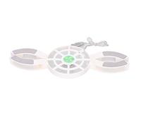 Zunate Folding Computer Cooling Pad, Foldable LightEmitting Gaming Laptop Cooler Stand with Dual Fan, USB Rechargeable for Notebook Tablet (White)